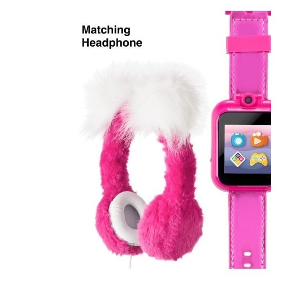 iTech Junior Girls Headphone & Smart Watch Set - Pink Pom Pom Z107 - Picture 9 of 10